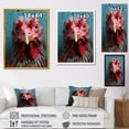 thumbnail image 4 of Designart "Barn Rooster Portrait Farmhouse Charm II" Animals Framed Wall Art - Traditional Red Chicken Hallway Framed Wall Art Decor, 4 of 6
