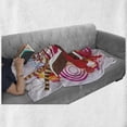 thumbnail image 6 of Ice Cream Soft Flannel Fleece Blanket, Mixed Yummy Desserts with Exotic Flowers and Flavors Summer Taste Tropical Theme, Cozy Plush for Indoor and Outdoor Use, 50" x 70", Multicolor, by Ambesonne, 6 of 6