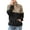 Black, variant on Women's Leopard Print 1/4 Zipper Collar Pullover Sweatshirt Double Fleece Warm Jacket Pullover Tops