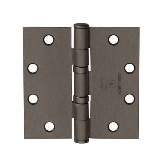 4 x 4 in. Square Corner Standard Weight 5 Knuckle Ball Bearing Hinge, No.55577 Oil Rubbed Bronze