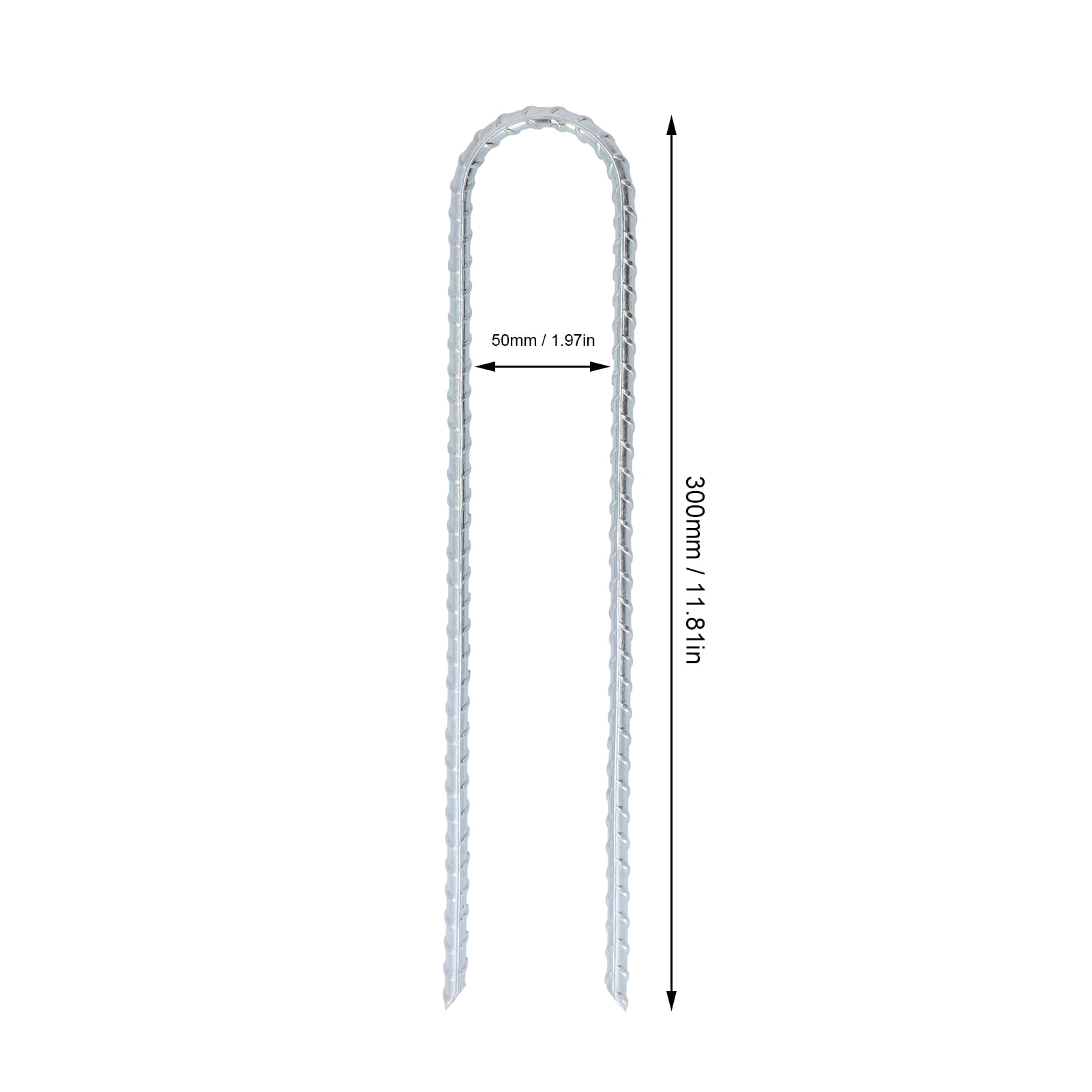 U Shaped Stake Hook, Ground Anchor 30Pcs Metal 12in Support Multipurpose Rustproof  For Tent