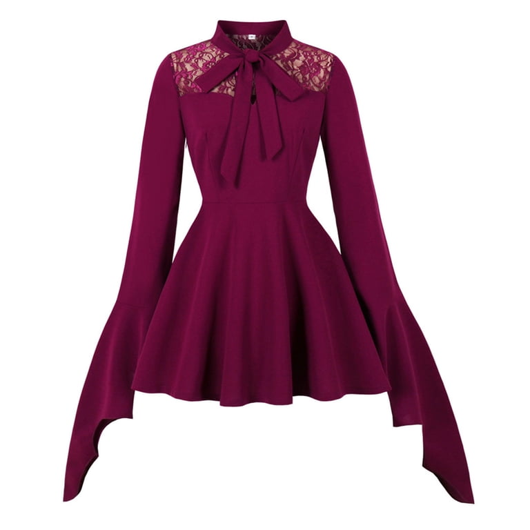 knee length dresses for ladies Puff Sleeve Little Black Dress main image 0