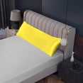 thumbnail image 2 of 2 Piece Body Pillowcase Solid Yellow Body Pillowcase Size 20X54, 100% Egyptian Cotton, 800 Thread Count, Decorative Pillowcases Set, 2 of 5