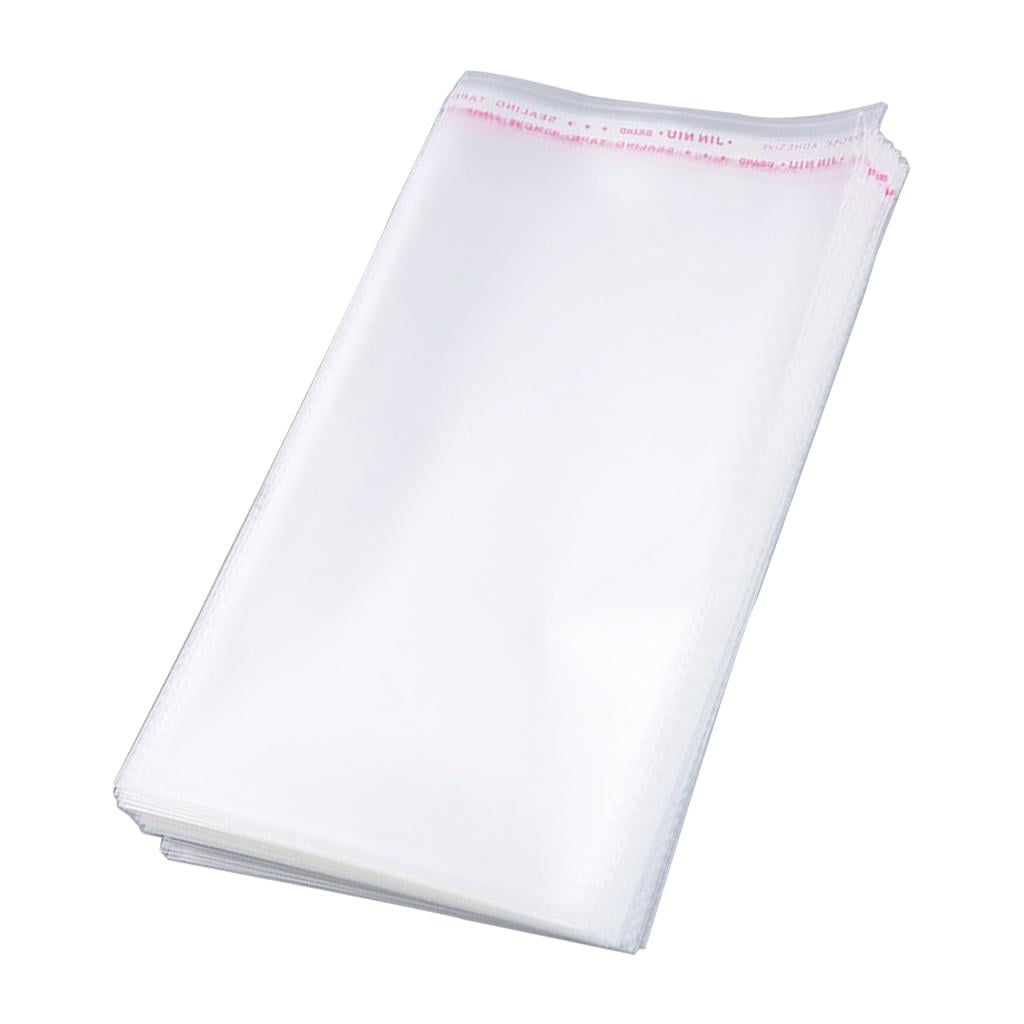 100pcs 18x24cm Resealable Poly Bags Transparent Opp Bag Self Adhesive Seal 