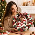 thumbnail image 3 of 3D Christmas Fabric Poke Wreath DIY Kit, Fabric Poke Art Kit for Adults, Christmas Wreath DIY No-sew Craft Kits, Classic Holiday Wreath Craft Gift for Door and Wall Home Display, 3 of 7