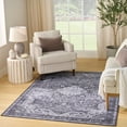 thumbnail image 2 of Nourison Washables Vintage Non-Slip Indoor Rug Charcoal Grey 6' x 9', 2 of 10
