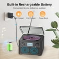 thumbnail image 4 of Reproductor de CD Portátil con Altavoces y Bluetooth. Pequeño Reproductor de CD Recargable con USB, Mp3 y Radio FM., 4 of 5