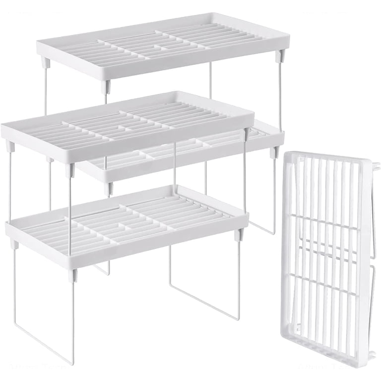 NiHome 4-Pack Stackable Plastic Kitchen Storage Shelves photo 1