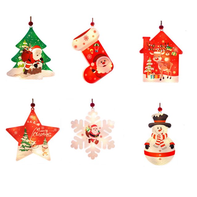 Luces LED colgantes de Navidad Árboles de Navidad que cuelgan Decoración de ventana iluminada FleinngHoz JD704962713