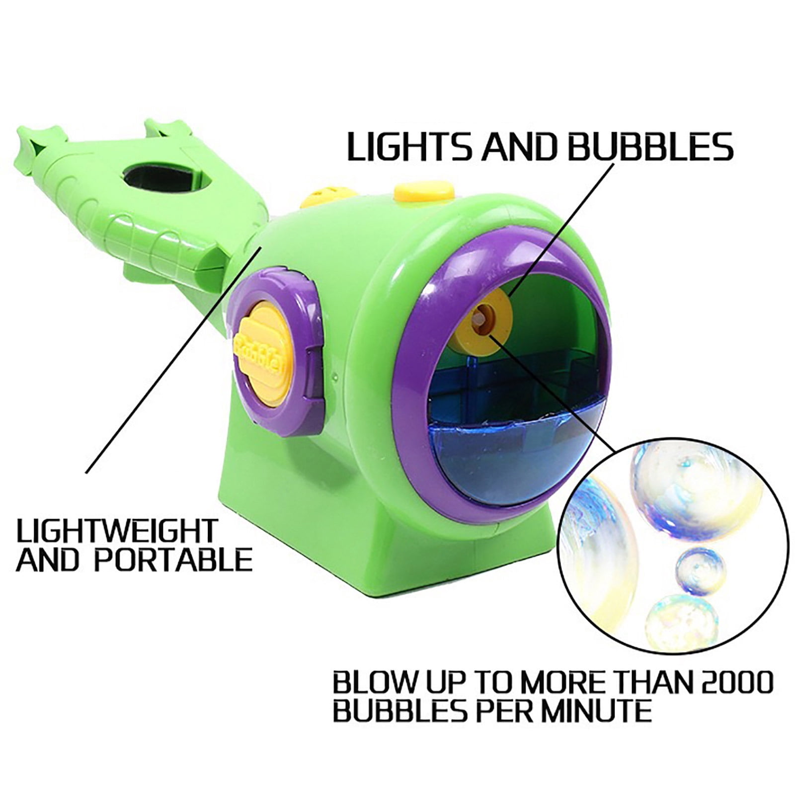 Bubbles for Kids, Automatic Bubble Maker for Bikes, Portable Lightweight Bubble Blower Machine with Bright Colors, Hands-Free Fun for Outdoor Bike Rides Festivals & Family Parties