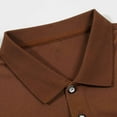 thumbnail image 5 of QATAINLAV Mens Big and Tall Polos Shirts Casual Button Lapel Tee Tops Solid Color Short Sleeve Golf Shirt 2024 Going Out Outfits Coffee XL, 5 of 8