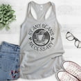 thumbnail image 2 of By Any Beans Necessary Tank Top, Ladies Racerback Tank Top, Coffee Caffeine Espresso Coffee Bean Cafe Tank, Silver Gray, Large, 2 of 3