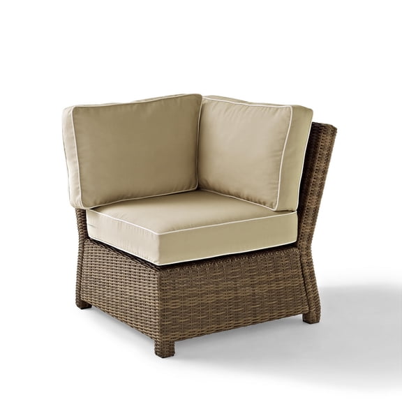 Outdoor Corner Sectional Chair - Wicker Patio Furniture - Weather Resistant Seating - Modern Outdoor Decor