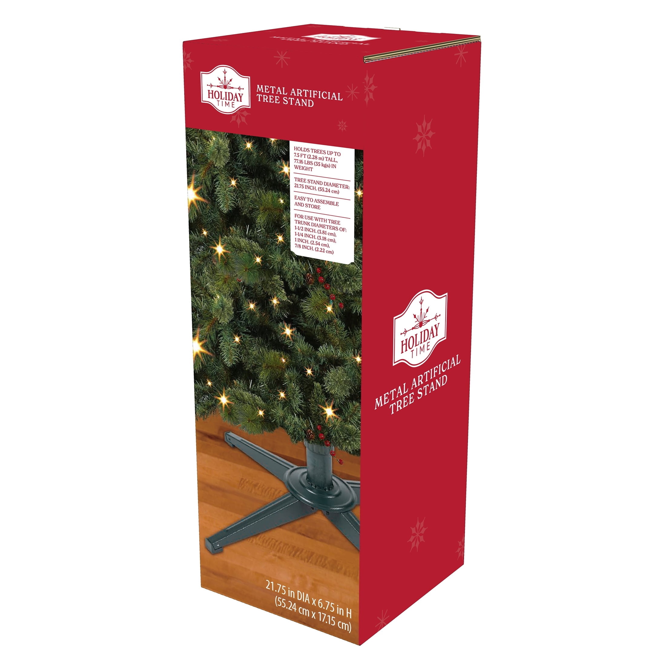 Metal Artificial Christmas Tree Stand, Green, 6.8", by Holiday Time