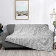 thumbnail image 2 of Honeii Silver Mosaic print throw blanket, crafted from cozy cotton flannel, offers versatile home decor as a bedding suitable for all seasons.-50"x40", 2 of 6