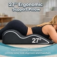thumbnail image 2 of Almohada viscoelástica con forma de cuña TAOMYTA, soporte de espalda ergonómico, 2 of 7