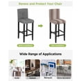 thumbnail image 3 of Brown Ombre Bar Stool Covers Set of 4, Modern Abstract Art Farmhouse Gradient Stretch Washable Bar Chair Covers with Backs, Removable Pub Counter Height Chair Cover for Kitchen Dining Room Cafe, 3 of 7