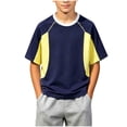 thumbnail image 2 of LEKWK Boys Workout Shirts Quick Dry Moisture Wicking Athletic T-Shirts Crewneck Short Sleeve Breathable Summer Tops for Running Casual Gym Back to School, 2 of 6