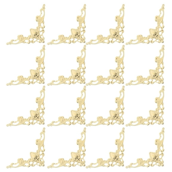 LOLIPPYY 100 Pieces Vintage Metal Book Corner Protectors, Golden Decorative Frame Corner Guards