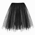 thumbnail image 2 of Godom Toddler Girls Glitter Tutu Skirt 2T-10T Mesh Tiered Princess Dance Skirt Party Costume,Black, 2 of 4