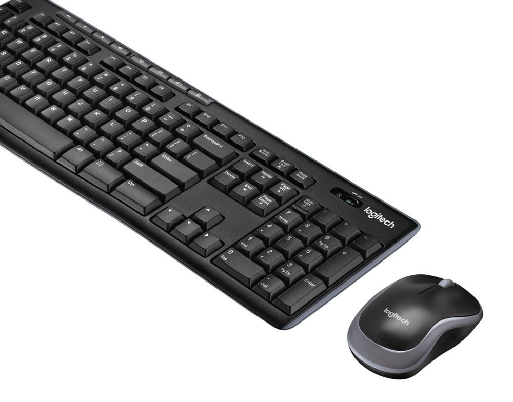 Logitech Mk270 Compact Wireless Ergonomic Keyboard And Mouse Combo Black New Open Box Walmart Com Walmart Com