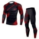 thumbnail image 1 of Qarigey Ropa interior térmica para hombre, calzoncillos largos, función deportiva ajustada, ropa de entrenamiento transpirable, mallas para culturismo conjuntos de ropa negro rojo SG Qarigey AP013677-03, 1 of 6