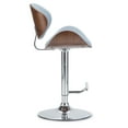 thumbnail image 4 of Simpli Home Marana Bentwood Bar Stool in Denim Blue Linen Look Fabric, 4 of 8