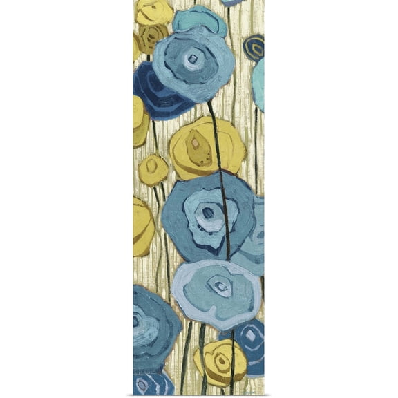 Great BIG Canvas | Rolled Shirley Novak Poster Print entitled Lemongrass in Blue Panel II