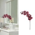 thumbnail image 3 of Clearance | Dull Red 9 Heads Artificial Phalaenopsis Orchid Stem, 69cm Tall Faux Orchid Flower with Bendable Branches for Living Room Entrance Desktop Vase Decoration, 3 of 6