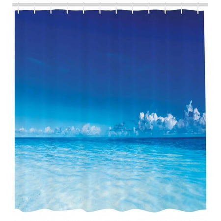 Landscape Shower Curtain Ocean Scenery Deep Sea Beach Hot Summer