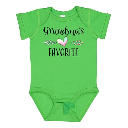 

Inktastic Grandmas Favorite- Heart Grandchild Gift Baby Boy or Baby Girl Bodysuit