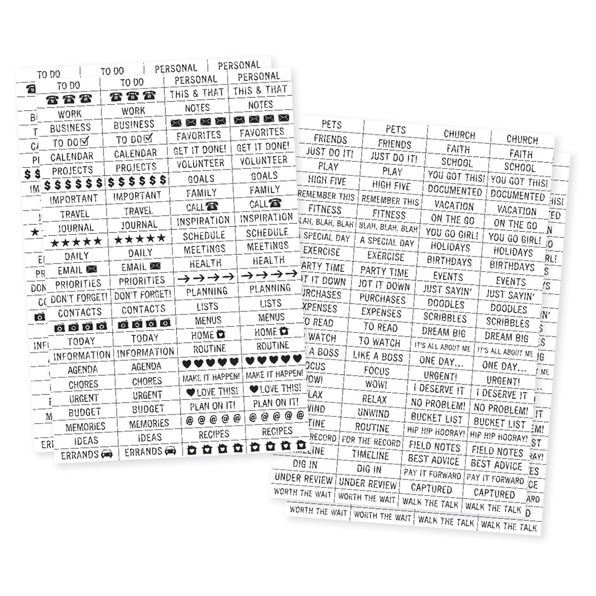 (3 pack) Simple Stories PE4952 Planner Essentials Label Sticker -Clear