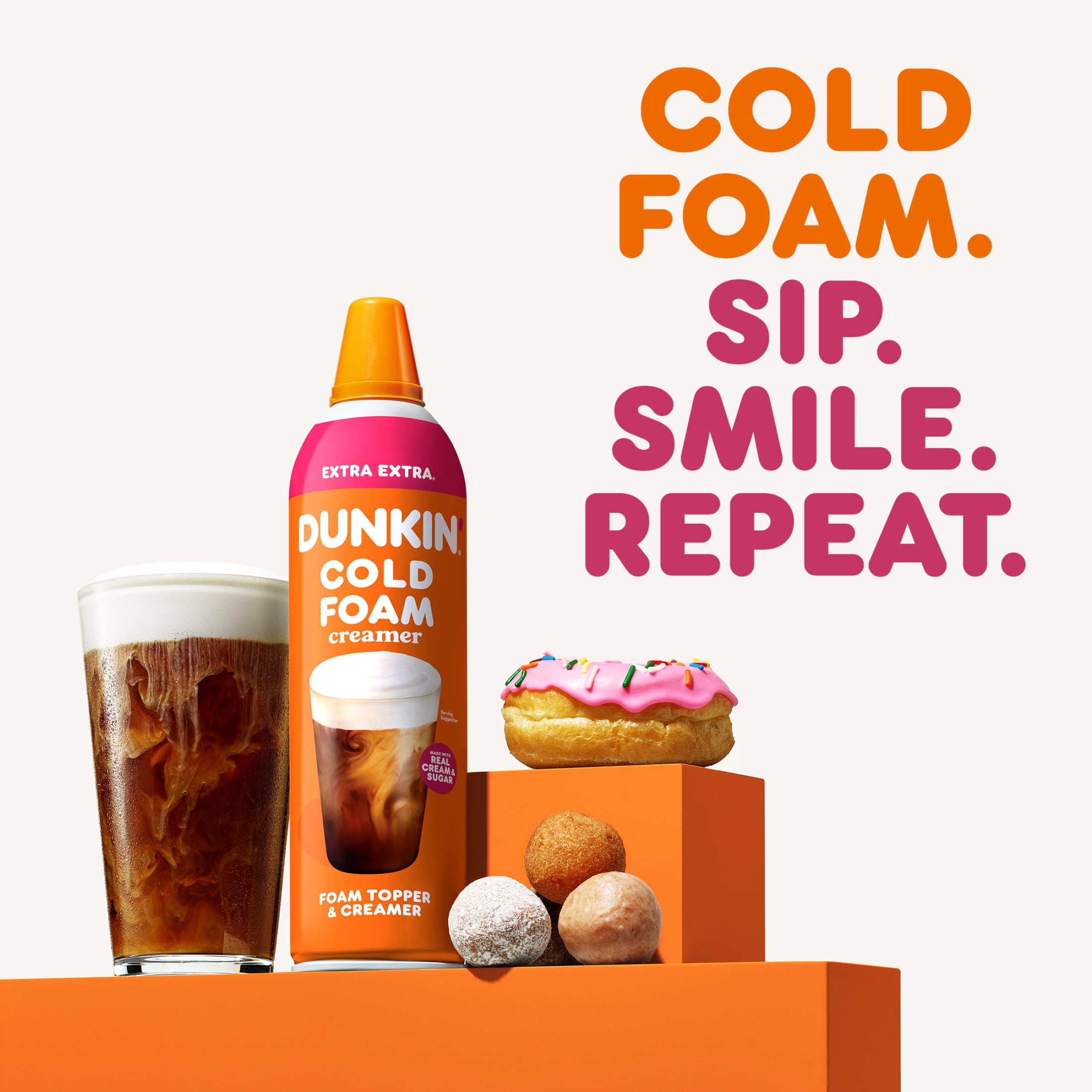Dunkin' Extra Extra Cold Foam Coffee Creamer Can, 14 oz