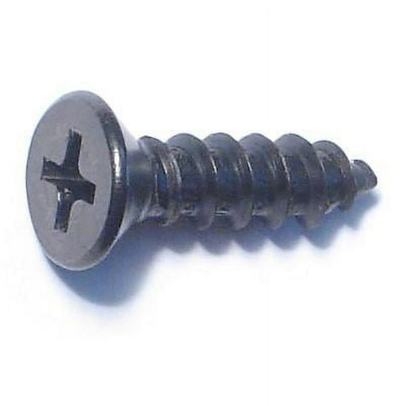 #10 x 3/4" Black Steel Phillips Flat Head Sheet Metal Screws (15 pcs.)