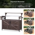 thumbnail image 4 of Outdoor Kitchen Island with Stainless Steel Top, 53.3" Solid Wood Grill Cart with Raised Shelf, Locking Wheels, Adjustable Storage for BBQ, Patio, Garden, Brown, 4 of 11