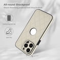 thumbnail image 3 of Simple and stylish fine hole leather phone case suitable for Iphong 15 Pro Max, anti-fall protective cover, 3 of 10