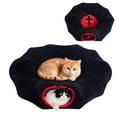 thumbnail image 1 of Cama gótica para gatos túnel tipo ataúd con cojín lavable ideal para gatos de interior de hasta 11 kg cueva con forma de cueva para gatitos y conejos, 1 of 6