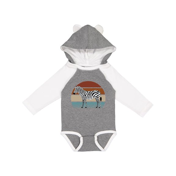 Inktastic Zebra Safari Animal Sunset Boys or Girls Long Sleeve Baby Bodysuit