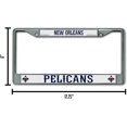 thumbnail image 4 of New Orleans Basketball Pelican's Chrome Metal (2) License Plate Frame Set, 4 of 6