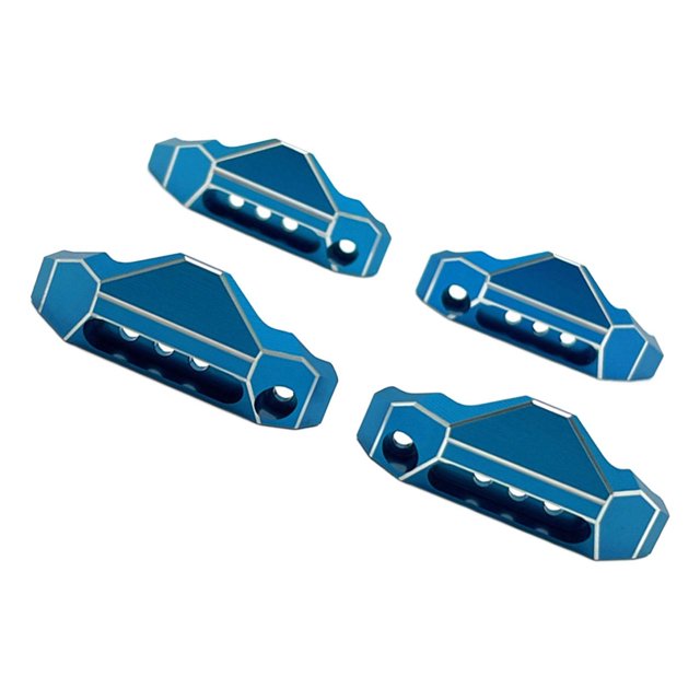 4 Piezas de Protección de Amortiguador Baoblaze Repuestos Accesorios Kits de Actualizaciones 10208 Escala 1:10 Coche azul