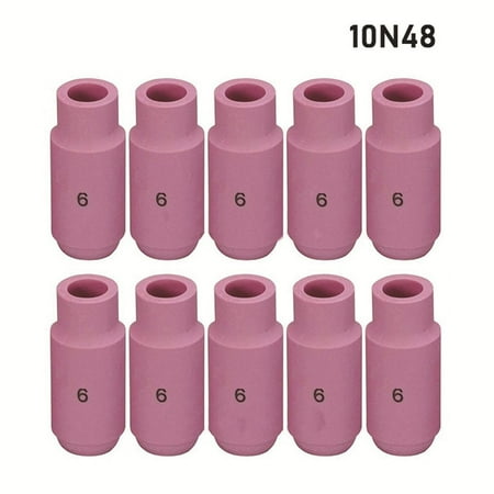 

10pcs Tool Parts Protection Nozzle Welder Accessory Torch Tip WP17/18/26 Welding Torch Porcelain Mouth Ceramic Nozzle 10PCS-10N48