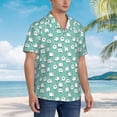 thumbnail image 3 of Balery Cute Sheeps Camisas hawaianas de manga corta para hombre, camisas playeras de corte holgado, camisas de vacaciones con botones,X-Large, 3 of 7