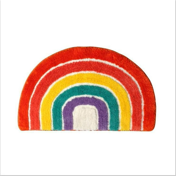 Lishi Cartoon Rainbow Vinyl Carpet - Non-slip Mat for Bathroom Door Mat