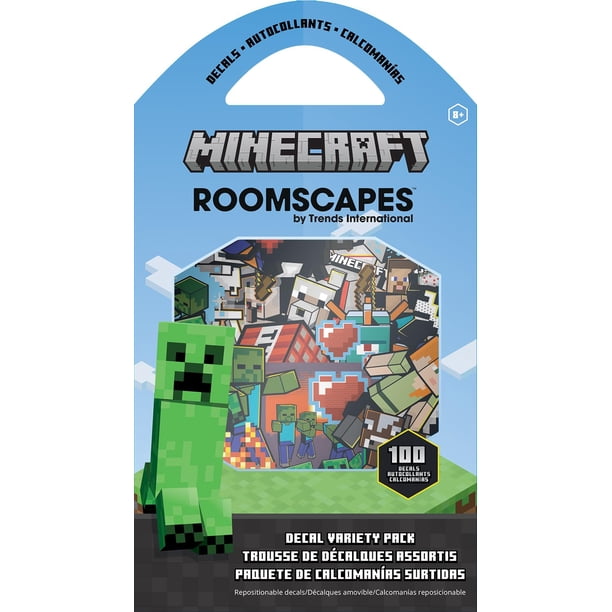Paquete variado de calcomanías de Minecraft (paquete de 100) Paquete variado de calcomanías