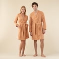 thumbnail image 5 of Chakra Floss Unisex Bathrobe - 40% Bamboo 60% Cotton, Soft and Absorbent Design, Comfortable and Eco-Friendly | L - Mango, 5 of 7