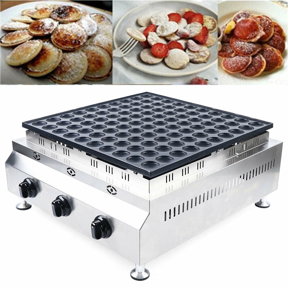 Nonstick LPG Gas 100 Holes Poffertjes Dutch Mini Pancake Maker Baker