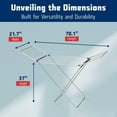 thumbnail image 3 of Leifheit Plastic and Aluminum Clothes Drying Rack, White, 3 of 5