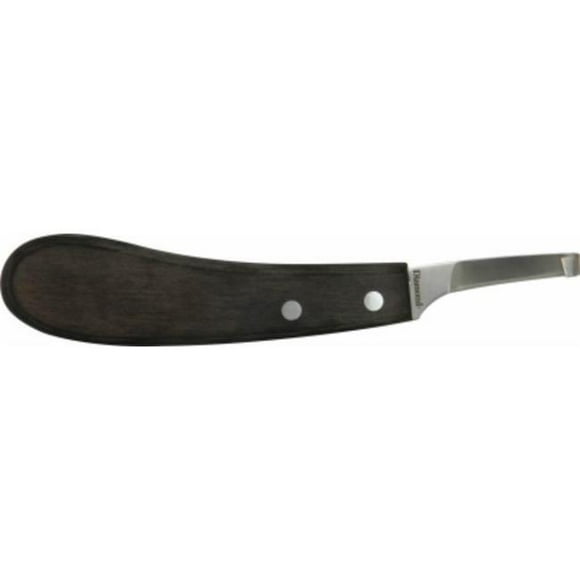 Diamond Farrier Couteau à Lame Étroite avec Manche en Bois Dur, Gaucher