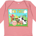 thumbnail image 4 of Inktastic I'm Two Farm Animals Wearing Birthday Party Hats Boys or Girls Long Sleeve Baby Bodysuit, 4 of 5