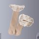 thumbnail image 5 of Calcetines hasta la rodilla para niña Calcetines largos con ribete de encaje con patrón de puntos de algodón suave para niños Caqui, 5 of 5